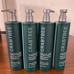 4 Crabtree & Evelyn Moisturise + Renew Conditioner Bottles 15 Oz / 443 M…